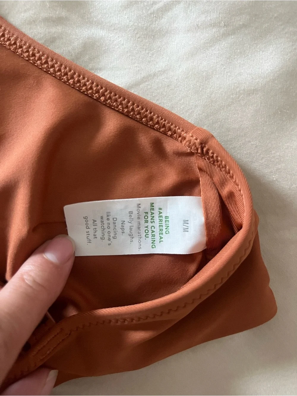 Aerie Boho Neutral Rust Orange Twist Front Bikini Set - Picture 8 of 8